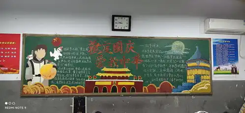 濮阳市油田艺术中学开展庆中秋迎国庆黑板报评比活动