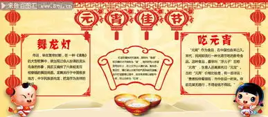 元宵佳节传统节日手抄报图片素材