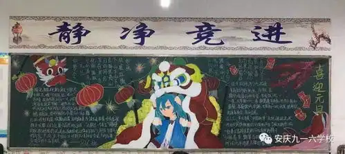 我校开展庆元旦迎新年黑板报展示活动