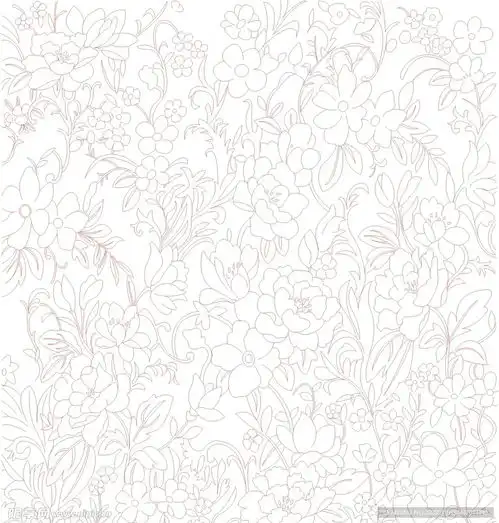 牡丹花纹背景底纹叶子设计图