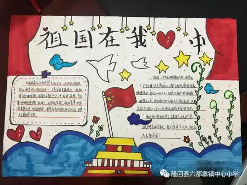 六都寨镇中心小学举行迎国庆手抄报评比活动