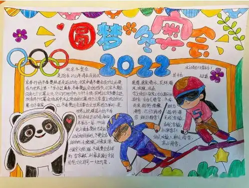 收藏必选2022北京冬奥会最新主题儿童画手抄报,满满的干货资料