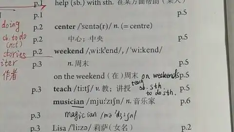 七年级英语人教版下册unit1sectiona1a部分单词讲解