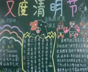 清明节黑板报雁荡山革命烈士陵园祭扫烈士墓