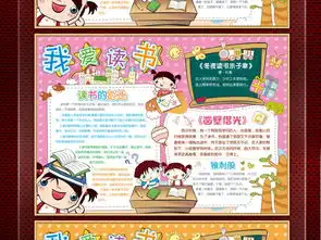全新简单漂亮我读书我快乐电子版手抄报图片模板psd设计图下载亲子共读手抄报大全编号15273067