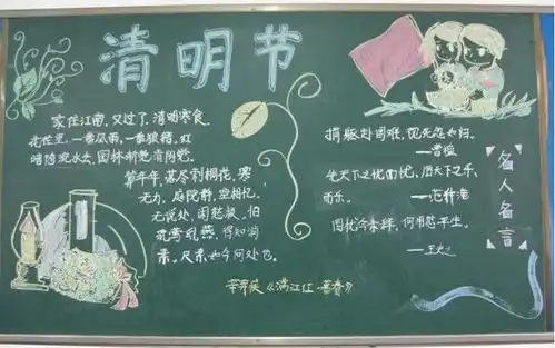 2019年清明节黑板报图片大全3