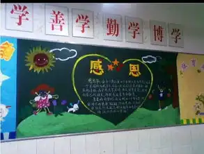 2018二年级感恩节黑板报
