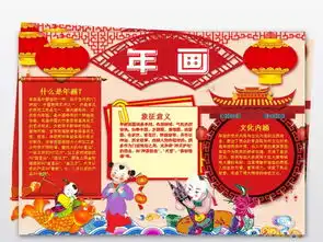 年画小报猪年春节新年传统习俗门神手抄报图片模板wps设计图下载元旦手抄报大全编号19072184