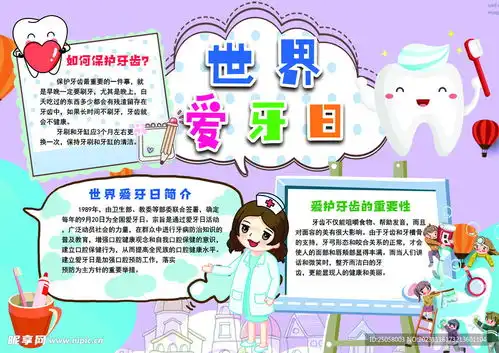 爱牙日手抄报设计图dm宣传单