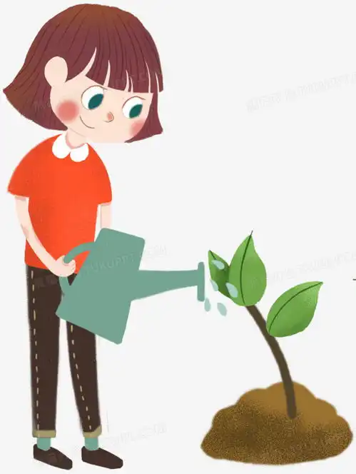 手绘清新植树节浇水插画png图片素材免费下载psd格式23463120像素熊猫办公
