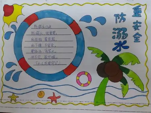 珍爱生命预防溺水临沂半程小学沙汀校区开展防溺水手抄报评比活动