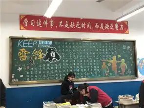 高二年级学雷锋,树新风优秀黑板报