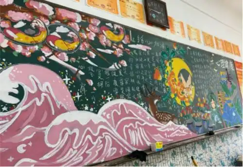 高中学生画黑板报爆火,展示了惊人的美术天赋,家长却忧心忡忡