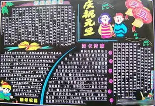 元旦黑板报早教图库