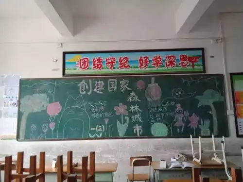创建国家森林城市黑板报