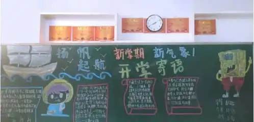 我校举行新学期,新征程的板报主题活动