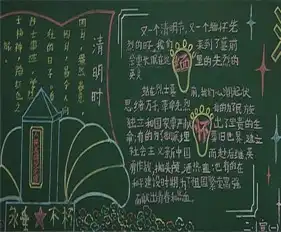 清明节黑板报忆念的味道