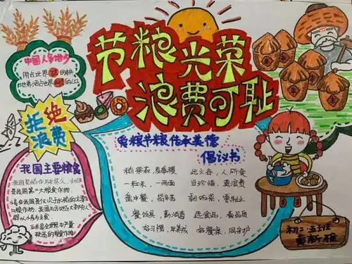节粮为荣,浪费为耻初二学年开展争做节粮小卫士主题活动