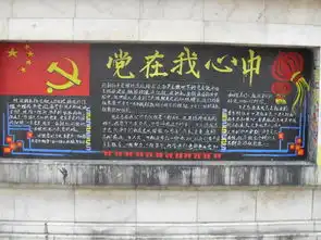 党在我心中大学生黑板报图片