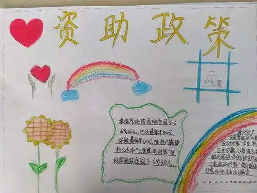 镇西施村小学资助手抄报