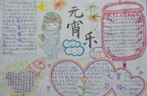 元宵节手抄报图片