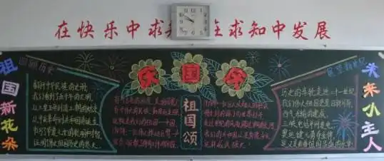 2020年国庆节黑板报图片小学10张