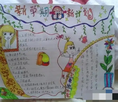2020年小学生暑假开学手抄报图片大全3张