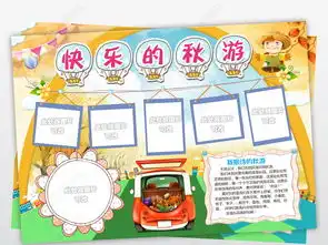 秋游小报秋天旅游手抄报快乐的旅行电子小报图片模板下载