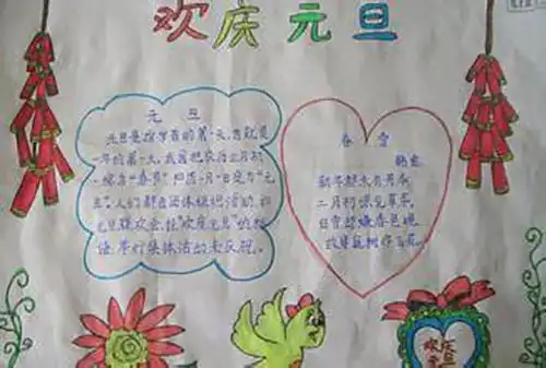 元旦手抄报大全元旦手抄报资料元旦手抄报图片