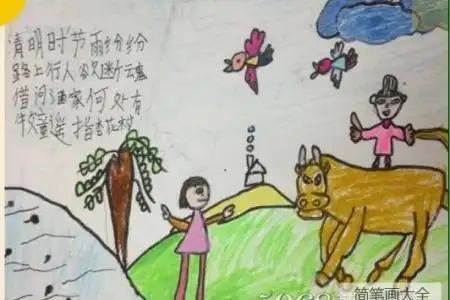 清明节儿童画