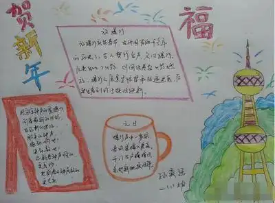 2021年春节手抄报简单又漂亮多字图片