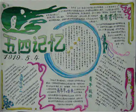 五四青年节手抄报纪念五四