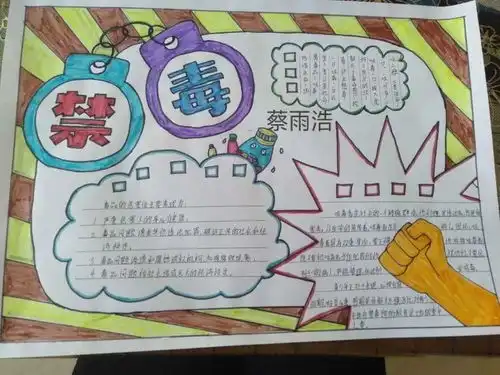 珍爱生命远离毒品城内小学三年级四班