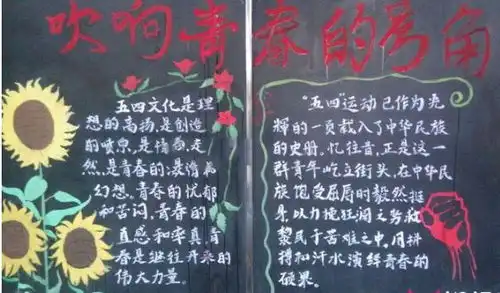 2020五四青年节黑板报图片2020青年节黑板报图片大全