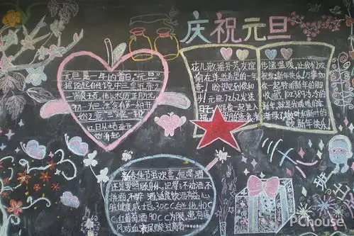 迎接元旦黑板报图片