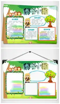 卡通读书小报word空白电子手抄报模版素材图片素材其他格式下载其他大全