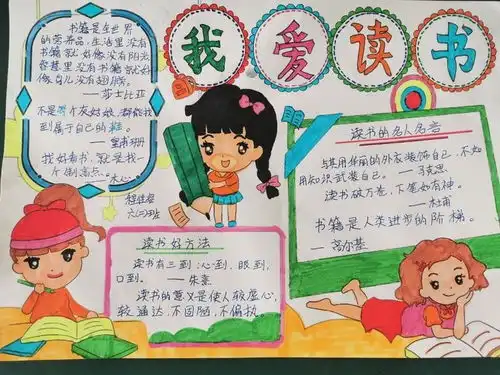 品味书香快乐阅读读书手抄报展评活动
