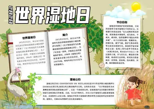 世界湿地日手抄报模板图片