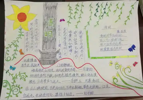 清明古诗手抄报图片资料