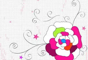 黑板报花边七彩的花朵