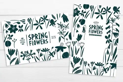 手绘春天花卉插图合集包springflowersvectorcollection3545067平面图形美工云meigongyun.com美工云
