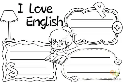 我爱英语手抄报iloveenglish