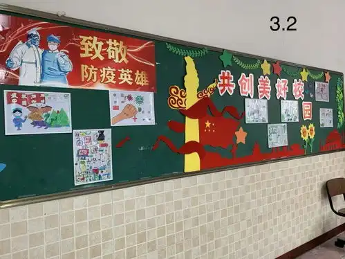 致敬防疫英雄黑板报