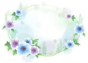 黑板报花边紫色花环