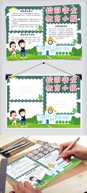 卡通简约校园安全教育小报手抄报电子模板图片素材psd分层格式下载校园安全手抄报大全