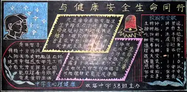 安全教育黑板报与健康安全同行