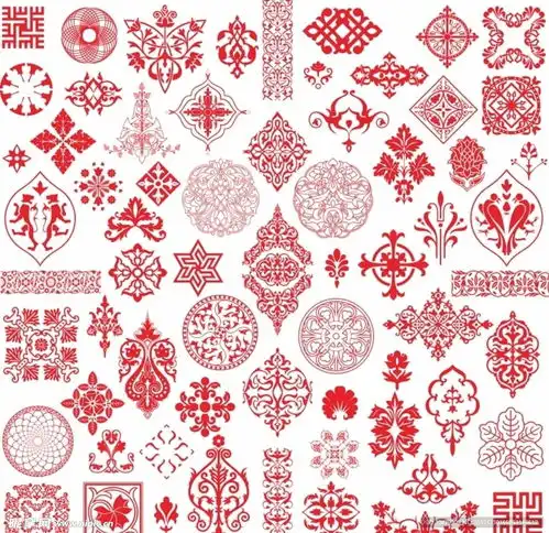 中国风花纹角纹边框矢量素材设计图