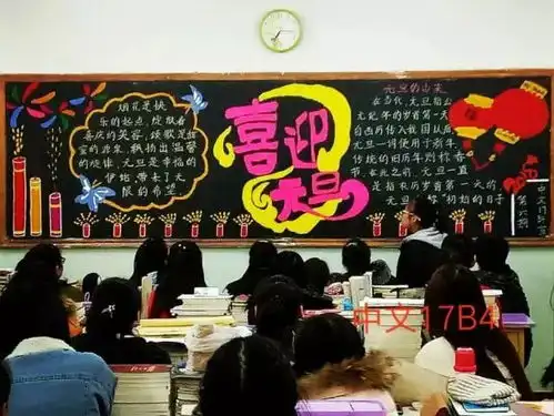 中文系庆元旦板报评比活动