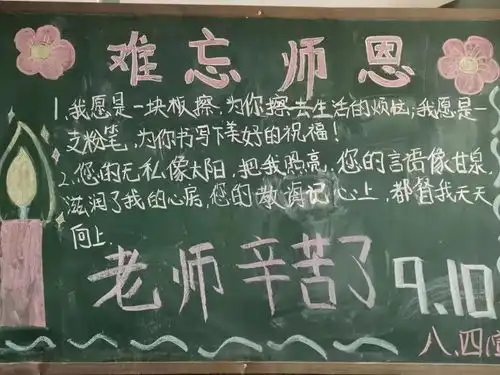 校园有你无言也暖鉴开中学开展爱鉴开爱老师黑板报展