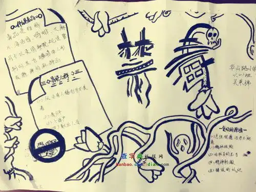 如何制作简单的禁毒手抄报
